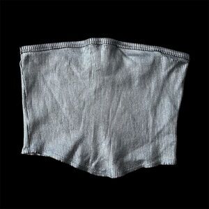 Silver cropped top F21 Small